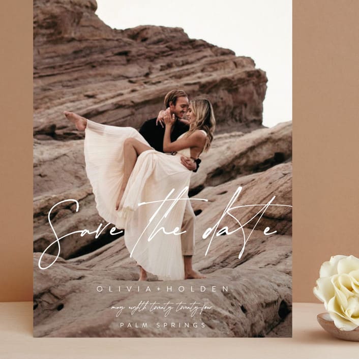 "Celebrate" - Save the Dates in Powder by Brittany Braithwaite - Front