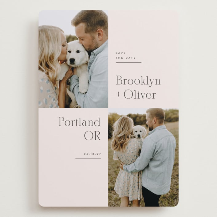 "Portland" - Save the Dates in Latte by Kristie Kern - Front