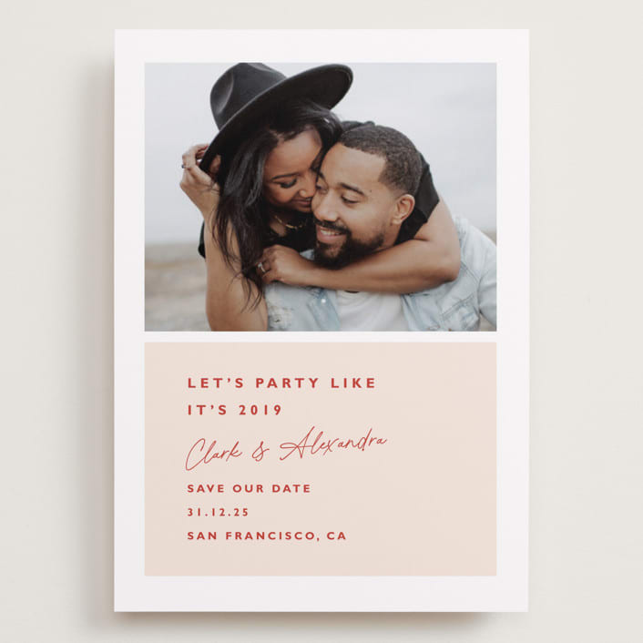 "Let's Party" - Save the Dates in Rose by Hudson meet Rose - Front