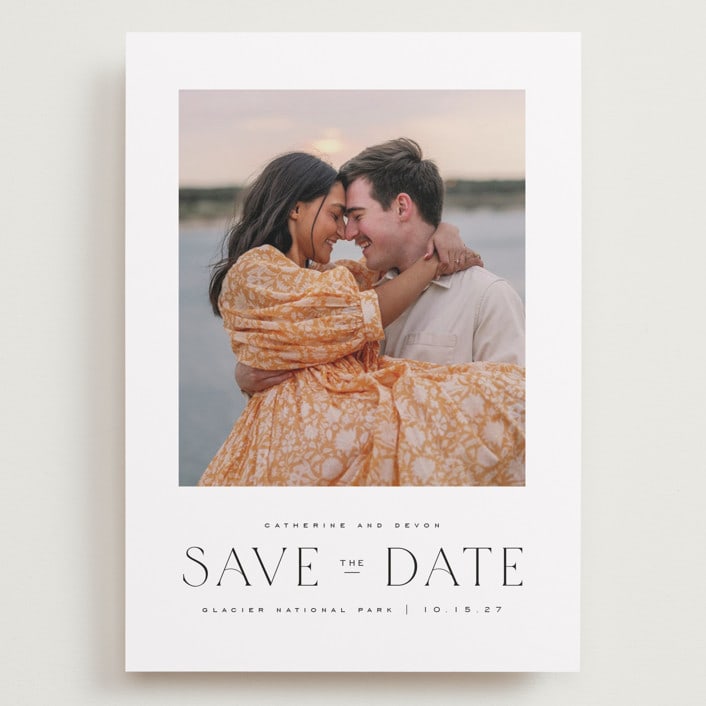 "Glacier" - Save the Dates in Ink by Wildfield Paper Co - Front