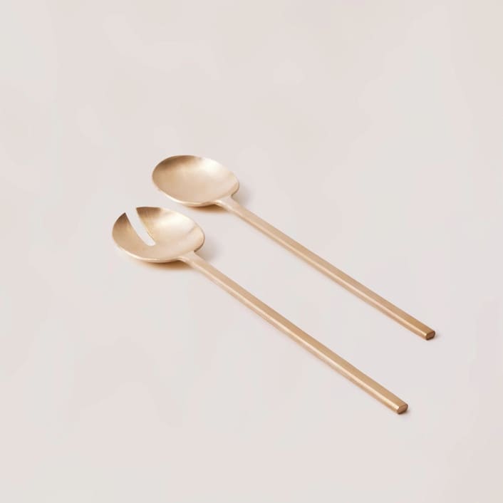 "Loop Salad Servers" - Serving Utensils in bronze by Powered By People