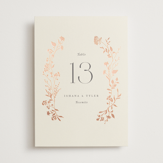 "Queen Anne's Lace" - Table Numbers in Creme Brulee by Jennifer Wick - Front