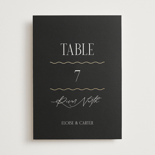 "Inventive" - Table Numbers in Pepper by Olivia Raufman - Front