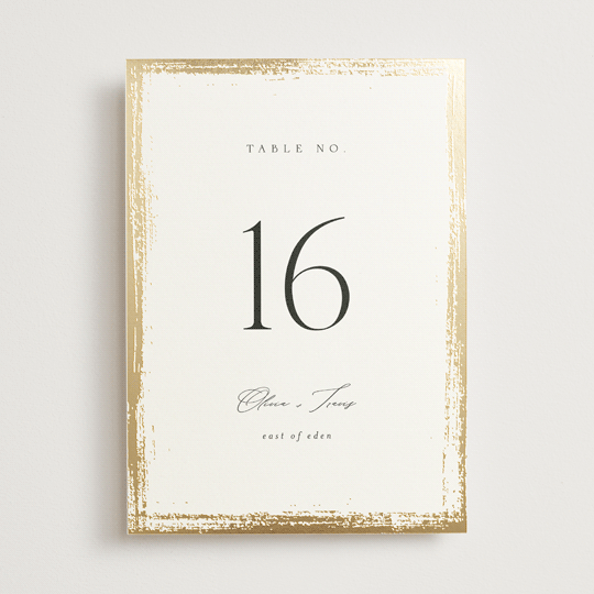 "Brushed Edge" - Table Numbers in Silk by Kelly Schmidt - Front