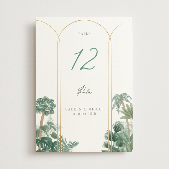 "The Greenhouse" - Table Numbers in Seagreen by Elly - Front