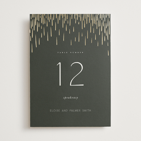 "Fringe" - Table Numbers in Midnight by Leah Bisch - Front