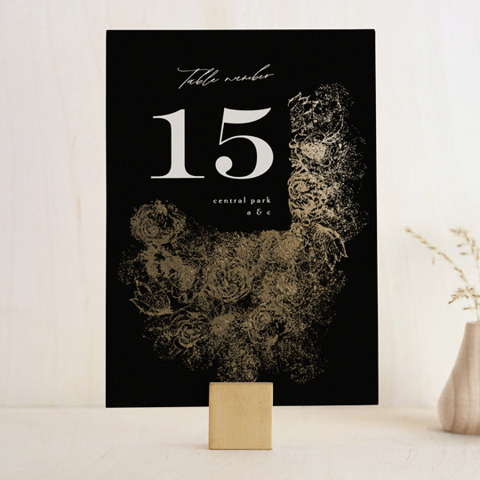 "fairytale dust" - Table Numbers in Midnight by Phrosné Barwood - Front