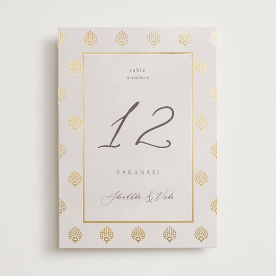 "Shraddha" - Table Numbers in Celestial by Deynaaz Daraei - Front