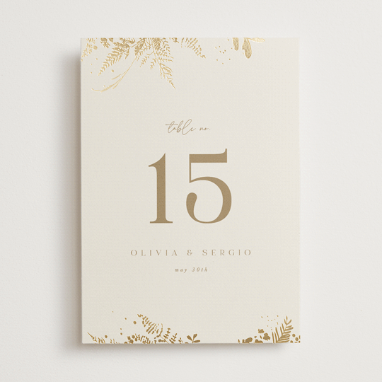 "Garden" - Table Numbers in Mahogany by Leah Bisch - Front