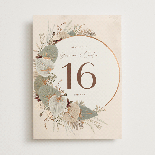 "Jasmine" - Table Numbers in Dusk by Susan Moyal - Front