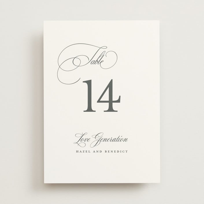 "scamorza" - Table Numbers in Pearl by chocomocacino - Front