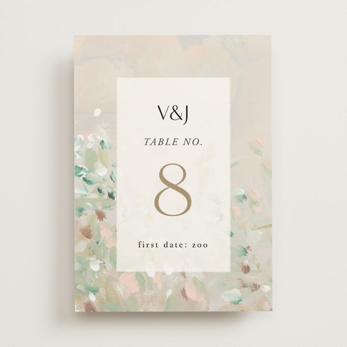 "english garden" - Table Numbers in Daffodil by Lindsay Megahed - Front