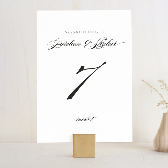 "Waltz" - Table Numbers in Tuxedo by Lori Wemple - Front