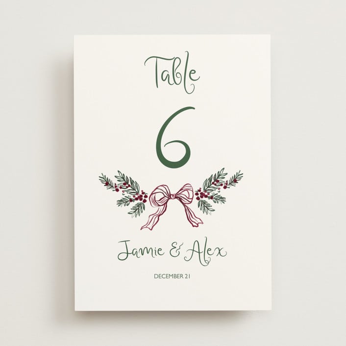 "Holidays ink doodles" - Table Numbers in Enchanted Holiday by Cass Loh - Front