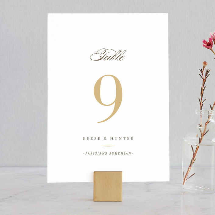 "Valencay" - Table Numbers in Silk by chocomocacino - Front