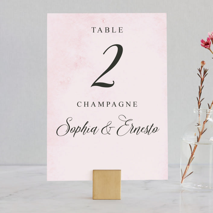 "Garden Party Joy" - Table Numbers in Blush by frances mathys - Front