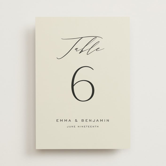 "Glide" - Table Numbers in Porcelain by Jennifer Postorino - Front