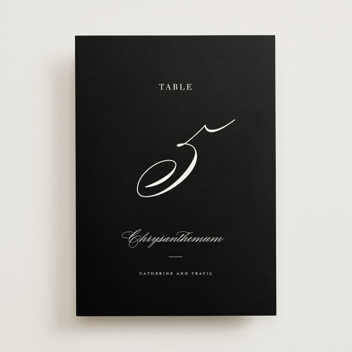 "Classically Elegant" - Table Numbers in Snow by Brandy Folse - Front