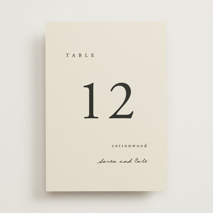 "Simply" - Table Numbers in Linen by Brianne Larsen - Front
