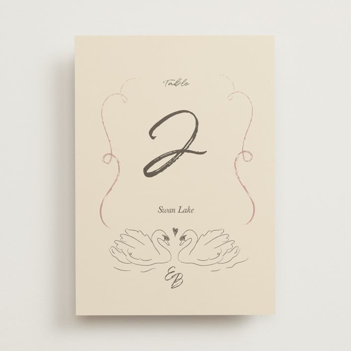 "The Swan" - Table Numbers in Buttercream by Helena Vitto - Front