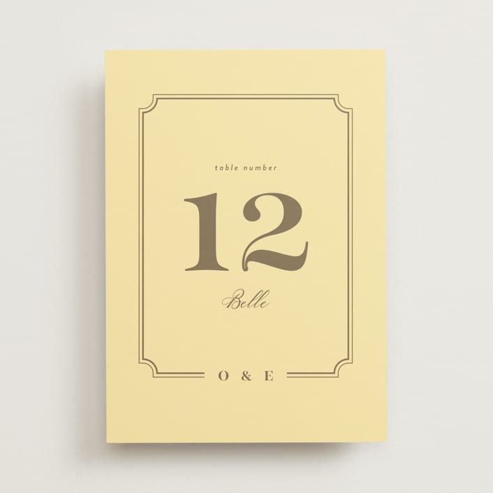 "Enchanted Rose from Disney's Beauty & The Beast" - Table Numbers in Mimosa by Leah Bisch - Front