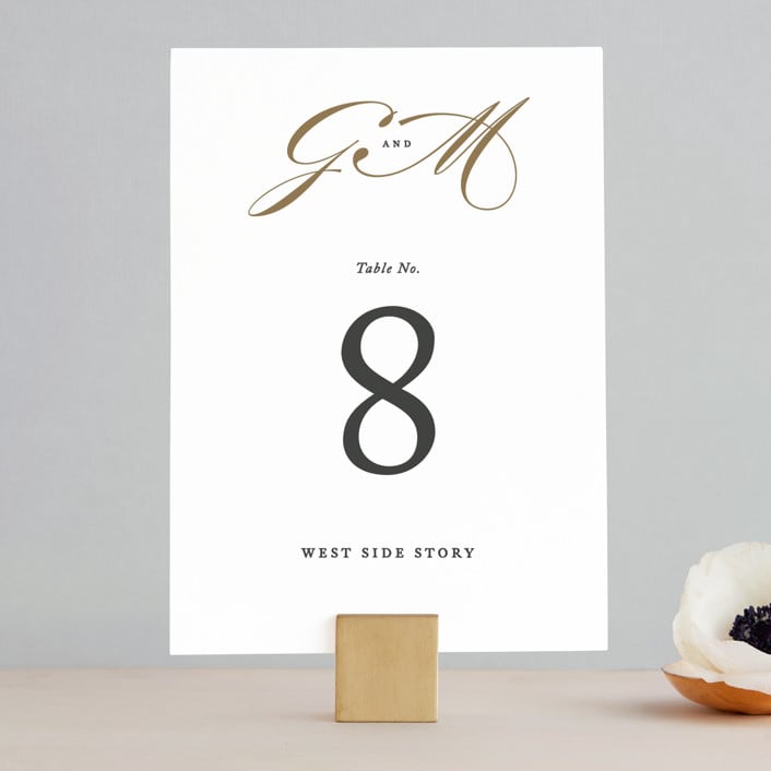 "Flourish" - Table Numbers in Antique by Jennifer Postorino - Front