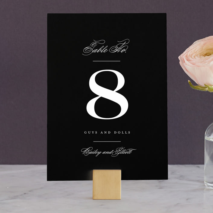 "Downtown" - Table Numbers in Onyx by Lauren Chism - Front