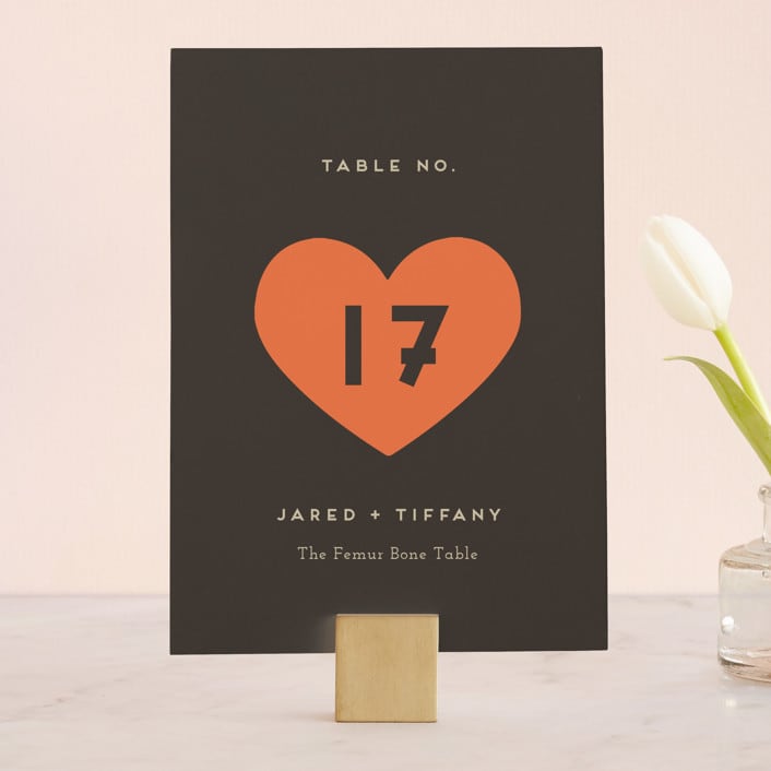 "Until Death" - Table Numbers in Golden by Katie Zimpel - Front