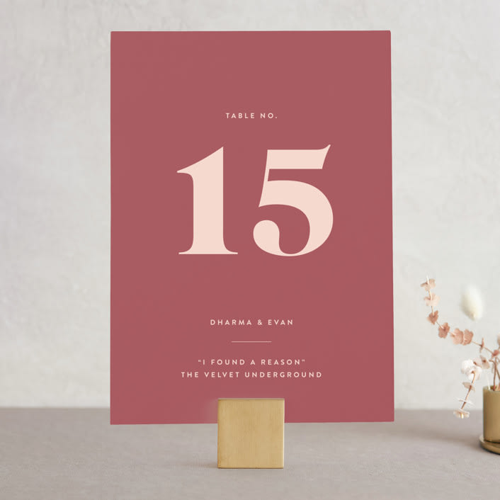 "headline" - Table Numbers in Rust by Melissa Egan of Pistols - Front