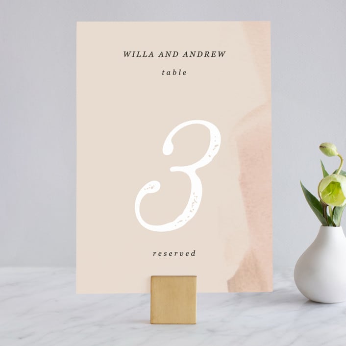 "Romance" - Table Numbers in Snowball by Anna Elder - Front