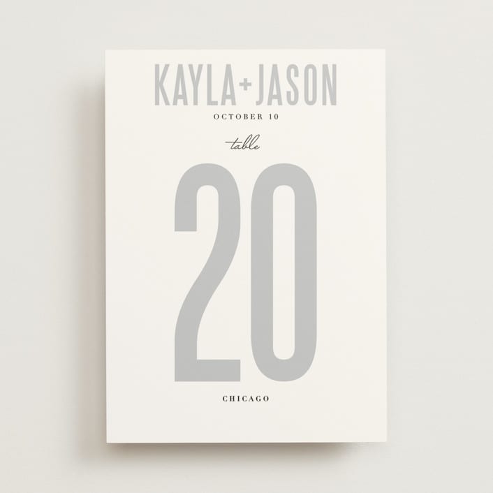 "Monumental" - Table Numbers in Cotton by Jessie Steury - Front