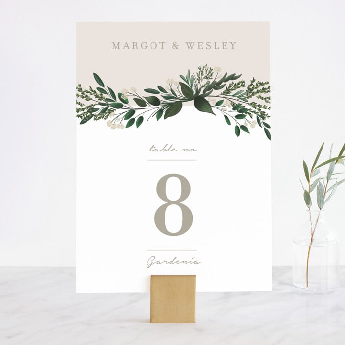 "Watermark" - Table Numbers in Cypress by Kaydi Bishop - Front