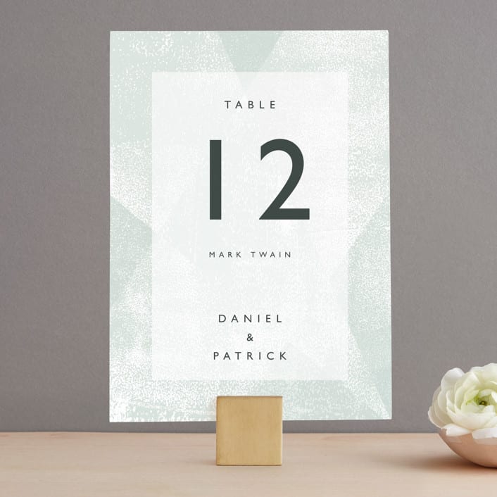 "Elegantly Minimal" - Table Numbers in Seafoam by itsjensworld - Front