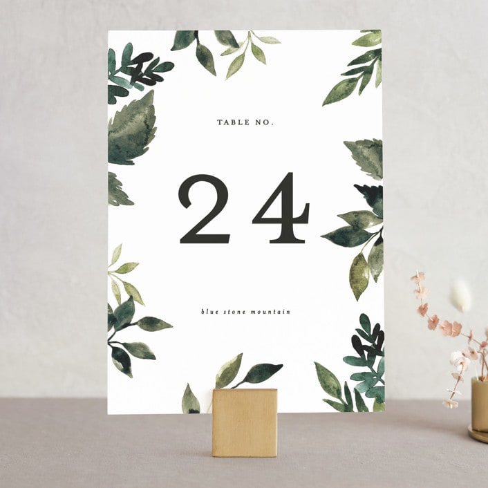 "Clearing" - Table Numbers in Leaf by Alethea and Ruth - Front