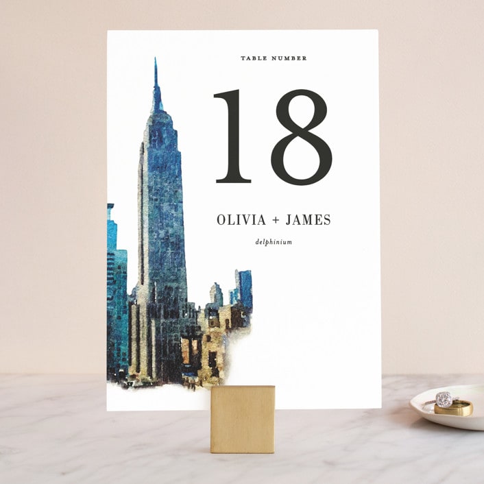 "Bold city" - Table Numbers in Ivory by Cass Imagines - Front