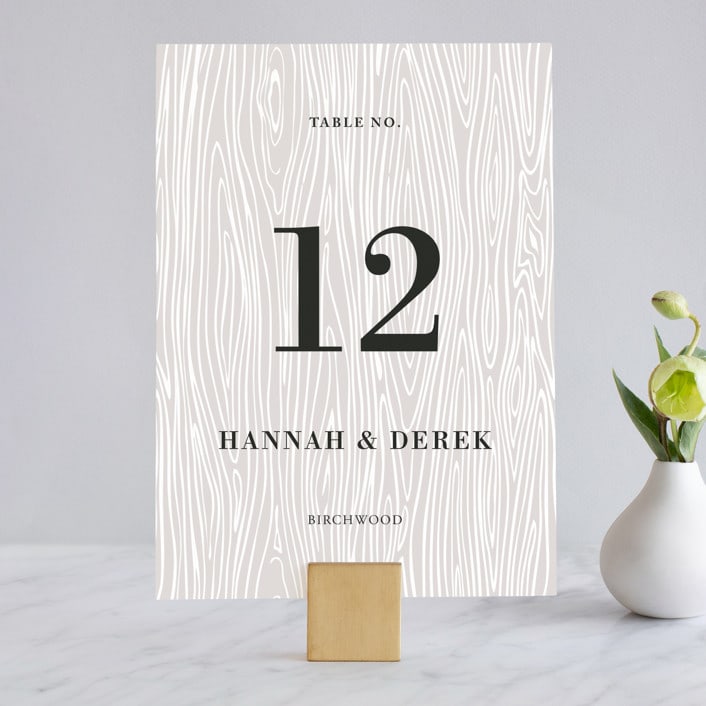 "Rustic Grain" - Table Numbers in Ashwood by Oma N. Ramkhelawan - Front