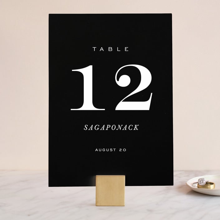 "Enamored" - Table Numbers in Obsidian by Kimberly FitzSimons - Front