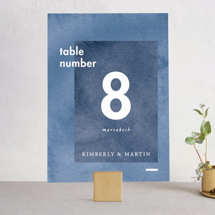 "Contemporary" - Table Numbers in Peony by Liz Conley - Front
