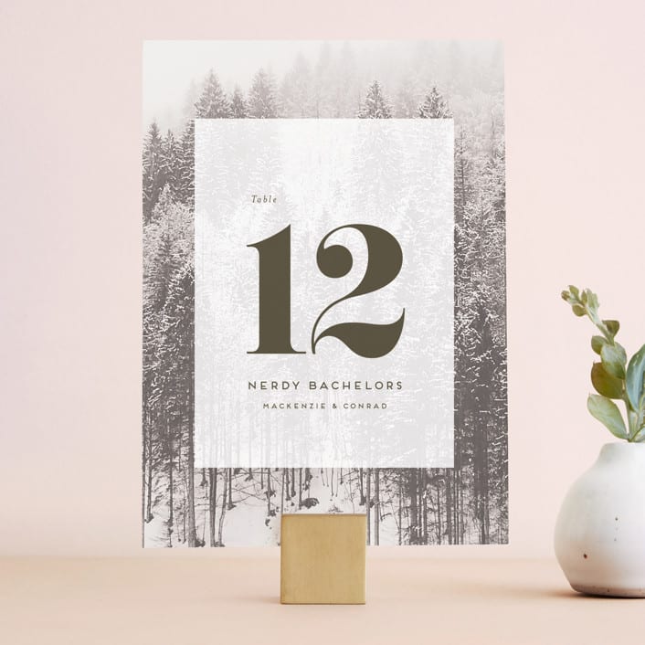 "torrone" - Table Numbers in Cedar by chocomocacino - Front