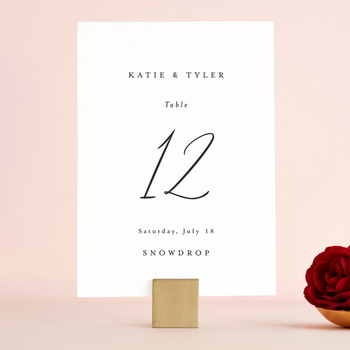 "Tallulah" - Table Numbers in Linen by Jennifer Wick - Front