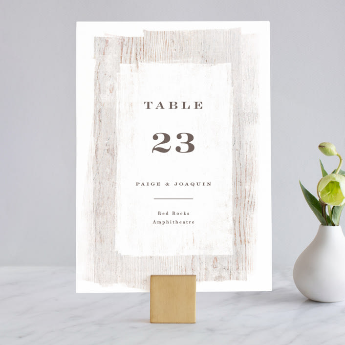 "Barnwood" - Table Numbers in Ash by Hooray Creative - Front
