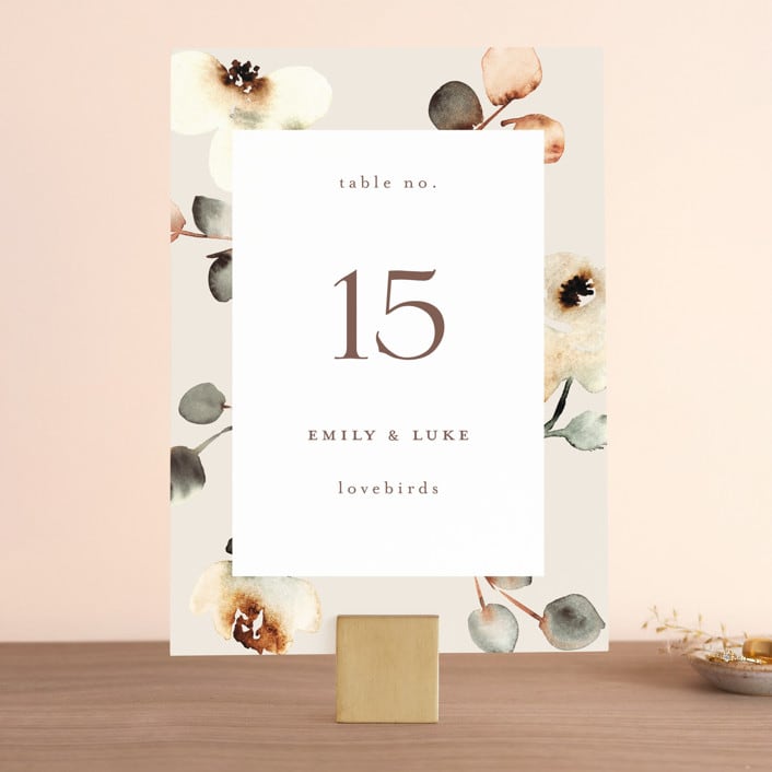 "Bella Mia" - Table Numbers in Autumn by Petra Kern - Front