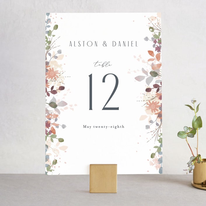 "Golden Hour" - Table Numbers in Water Lily by Jennifer Wick - Front