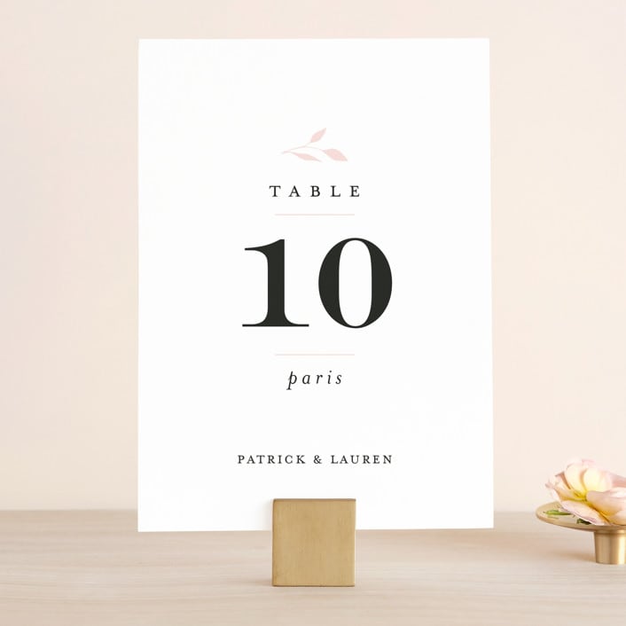 "Emblem" - Table Numbers in Petal by Kimberly FitzSimons - Front