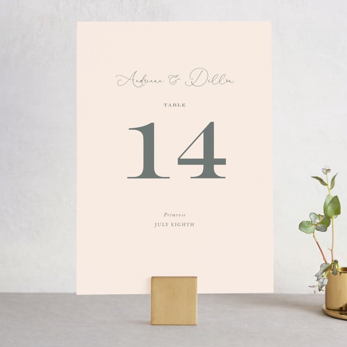 "EverAfter" - Table Numbers in Petal by Rochelle Renee - Front
