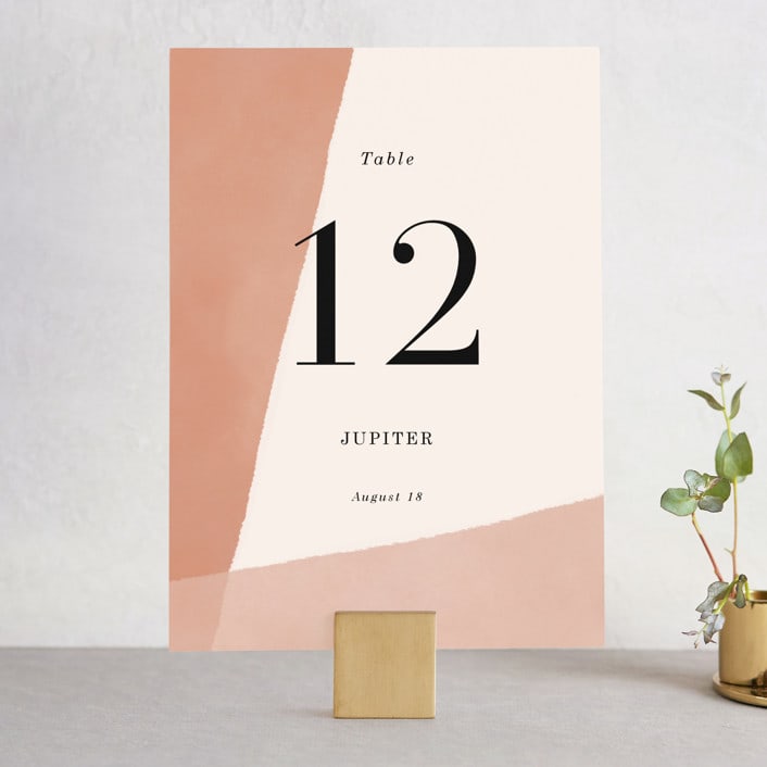 "Magazine Serif" - Table Numbers in Sand Dunes by Elly - Front