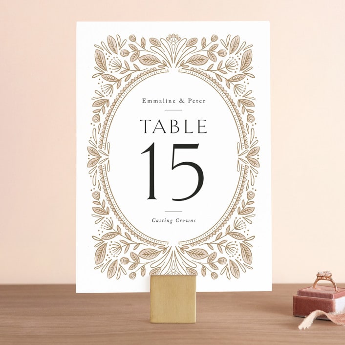 "charmed" - Table Numbers in Honey by Jen Owens - Front