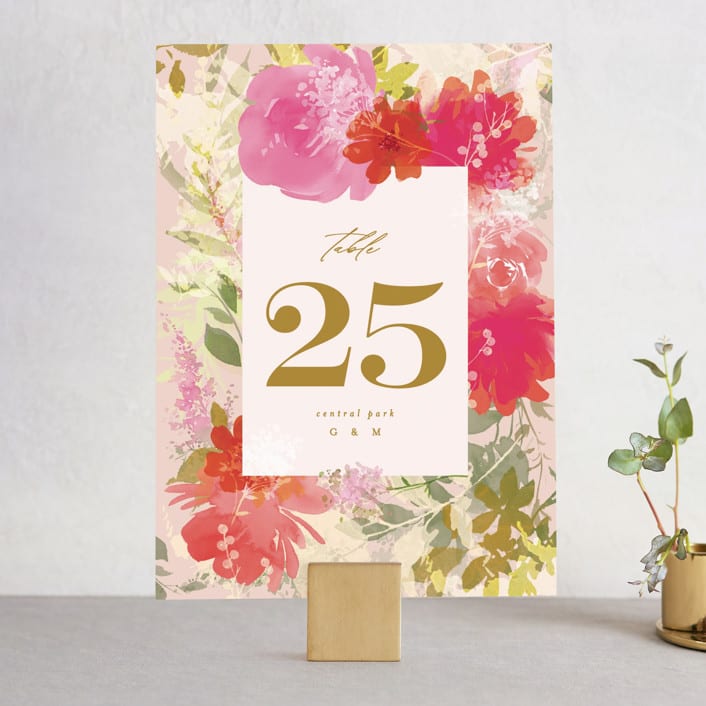 "Delightful" - Table Numbers in Delight by Phrosné Barwood - Front