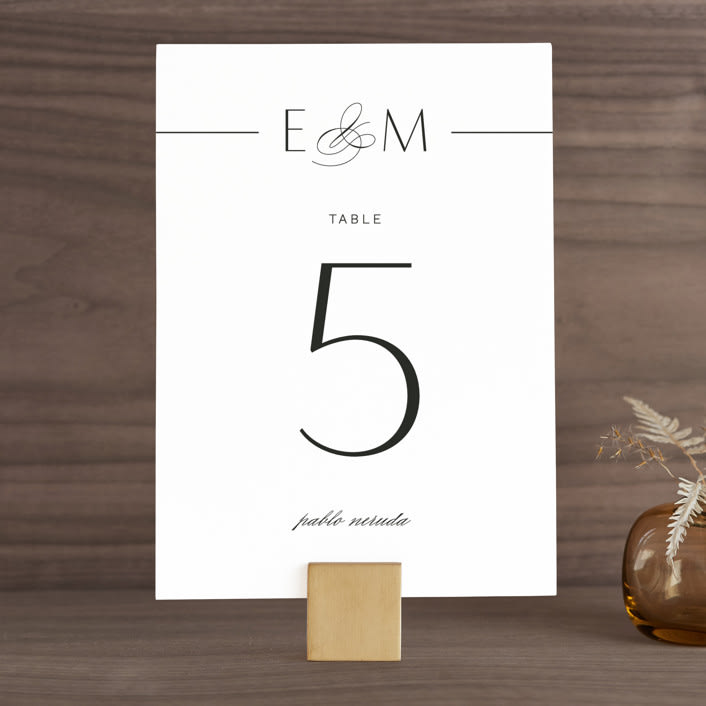 "Of Note" - Table Numbers in Pearl by Olivia Raufman - Front