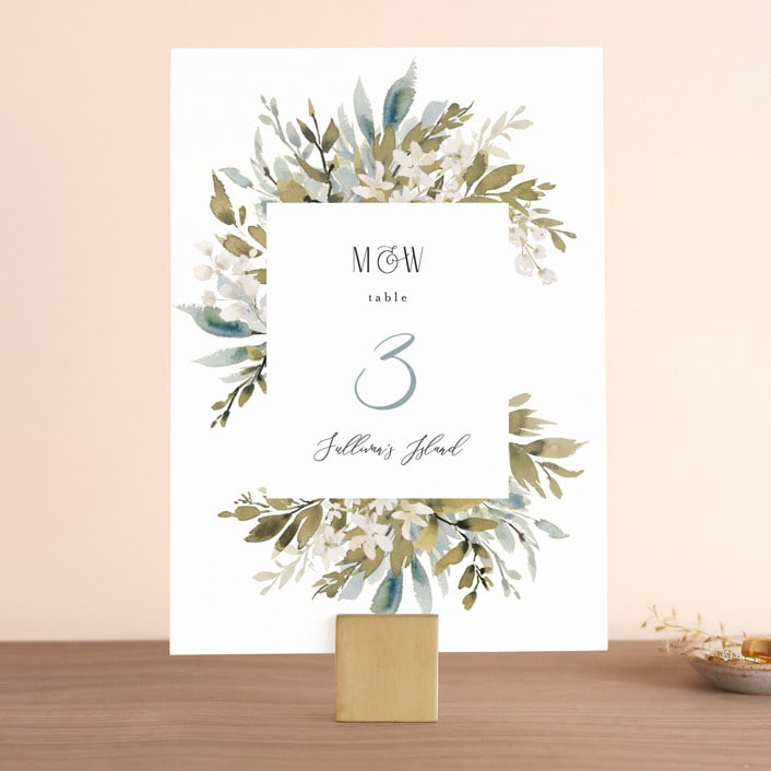 "Wedding Festive" - Table Numbers in Frost by Chris Griffith - Front